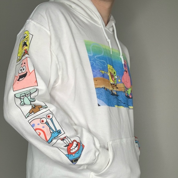 Forever 21 White SpongeBob Hoodie (NEVER WORN) - Picture 2 of 2